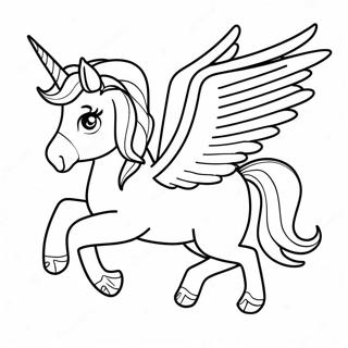 Magisk Alicorn I Flygning Malarbild 73111-16709