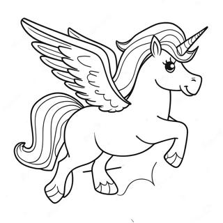 Magisk Alicorn I Flygning Malarbild 73111-16710