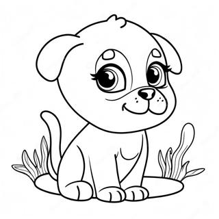 Bedarande Valp Med Stora Ogon Malarbild 73523 17037