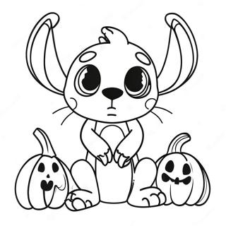 Skrammande Halloween Stitch Malarbild 73857-17295