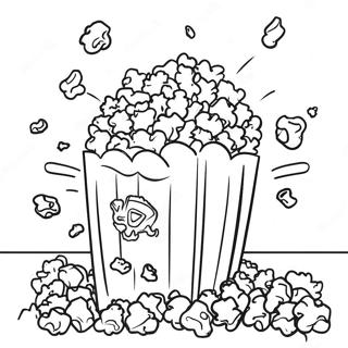 Popcorn I En Biograf Malarbild Målarbilder