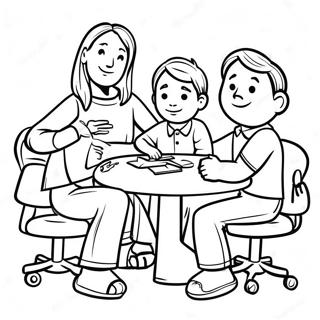 Autism Spektrum Familj Malarbild 74497-17799