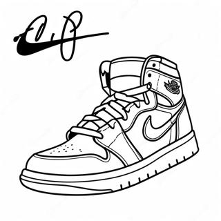 Fargglad Jordan 1 Sneaker Malarbild 74908 18121