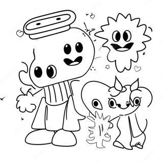 Fargglada 80 Tals Tecknade Karaktarer Malarbild 74958-18156