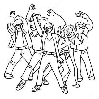 Funky 80 Tals Dansfest Malarbild 74960-18161