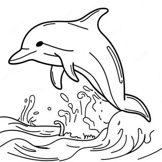 Lekfull Delfin Som Hoppar Malarbild 75114-18277