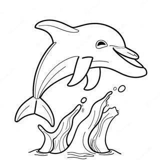 Lekfull Delfin Som Hoppar Malarbild 75114-18280