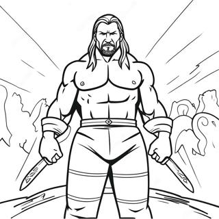 Episk Triple H Action Malarbild 75370 18478