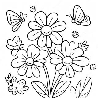 Glada Prastkragar Och Fjarilar Farglaggningssida 75550-18614