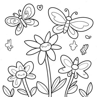 Glada Prastkragar Och Fjarilar Farglaggningssida 75550-18615