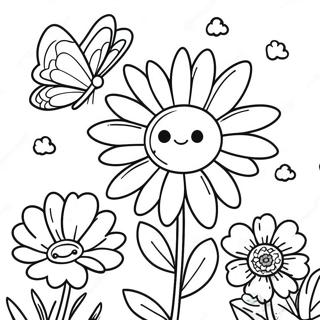 Glada Prastkragar Och Fjarilar Farglaggningssida 75550-18616