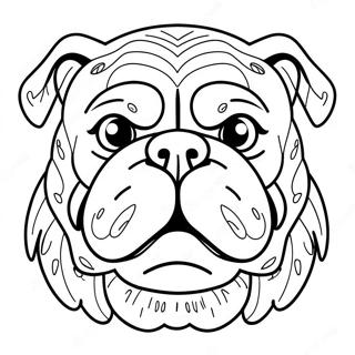 Arg Bulldog Ansikte Malarbild 76094-19044
