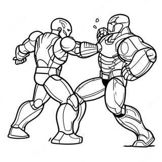 Iron Man Mot Thanos Malarbild 7656 1122