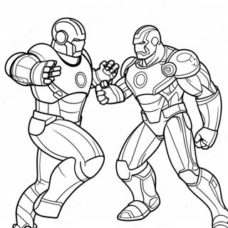 Iron Man Mot Thanos Malarbild 7656 1123