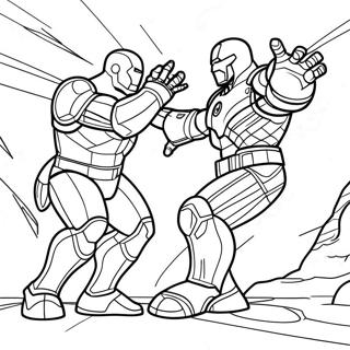 Iron Man Mot Thanos Malarbild 7656 1124