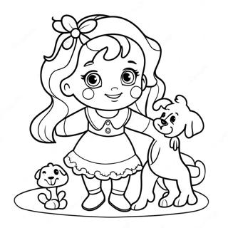 Fancy Nancy Med Sin Sallskapshund Malarbild 77241-19913