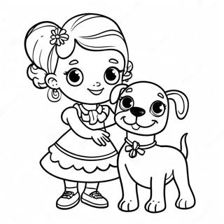 Fancy Nancy Med Sin Sallskapshund Malarbild 77241-19914