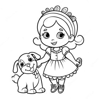 Fancy Nancy Med Sin Sallskapshund Malarbild 77241-19915