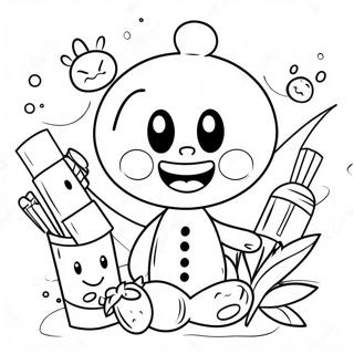 Tecknade Karaktarer Som Framjar Valmaende Malarbild 77373-20021