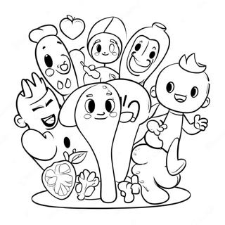 Tecknade Karaktarer Som Framjar Valmaende Malarbild 77373-20024