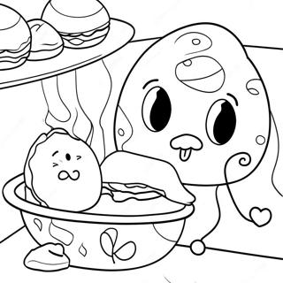 Fargglad Scen Med Grona Agg Och Skinka Malarbild 77475 20097