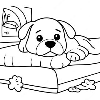 Sovande Hund Pa En Mysig Sang Malarbild 77502 20123