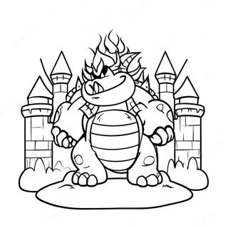 Bowsers Eldsprutande Slott Malarbild 78456 20858
