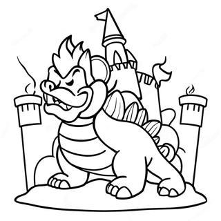 Bowsers Eldsprutande Slott Malarbild 78456 20860