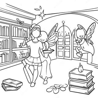 Magiskt Bibliotek Med Alvor Malarbild 78482-20878