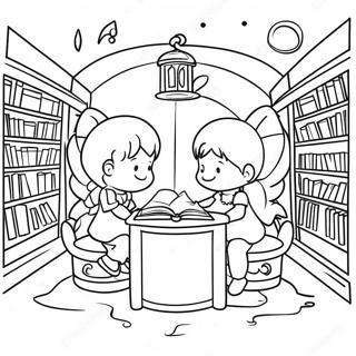 Magiskt Bibliotek Med Alvor Malarbild 78482-20879