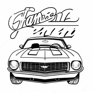 Klassisk Camaro Sportbil Malarbild 78687-21031