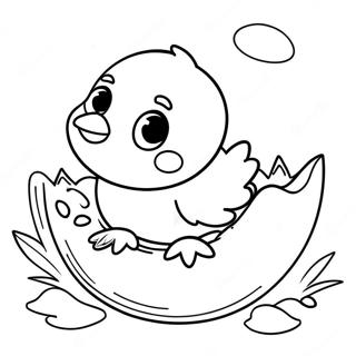 Luddig Malarbild Av Kyckling Som Klacks Ur Agg 78921-21219