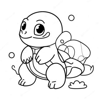 Squirtle Med En Snogubbe Malarbild 79050-21324
