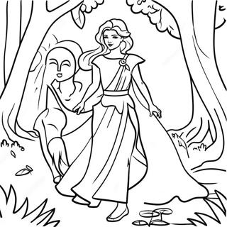 Diana Och Roma I En Magisk Skog Malarbild 79153 21399