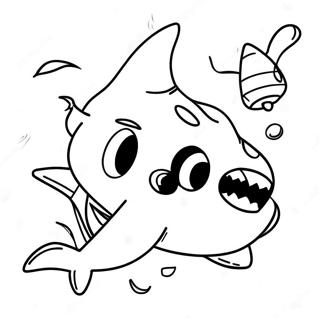 Fargglad Baby Shark Halloween Malarbild 79206 21443