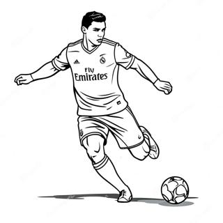 Cristiano Ronaldo Dribblar Bollen Malarbild 7934-2220