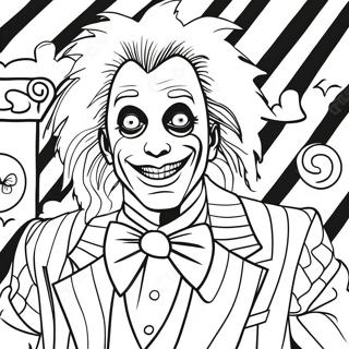 Beetlejuice I Sin Randiga Kostym Malarbild 79409-21589