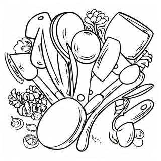 Fargglada Koksredskap Malarbild 79589-21731