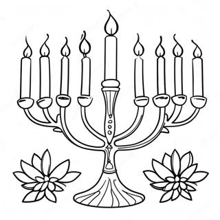 Fargglad Menorah Malarbild 79924-21977