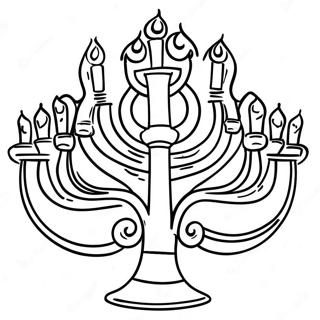 Fargglad Menorah Malarbild 79924-21978