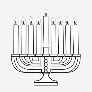 Fargglad Menorah Malarbild 79924-21979