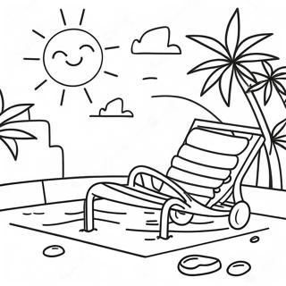 Solig Pooldag Malarbild 80516-22439