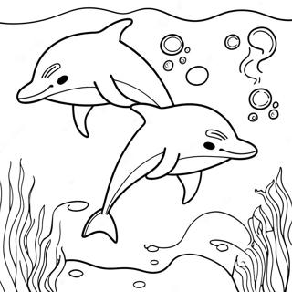 Lekfull Delfin Simmar Undervattensmalarbild 80542 22463