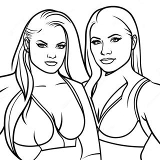 Wwe Diva Tag Team Malarbild 80671-22570
