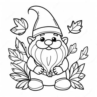Festlig Host Gnome Med Lov Malarbild 80697 22592
