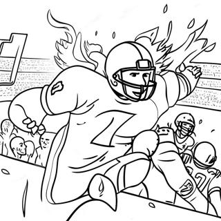 Actionfylld Super Bowl 2024 Spelscen Malarbild 80877-22729