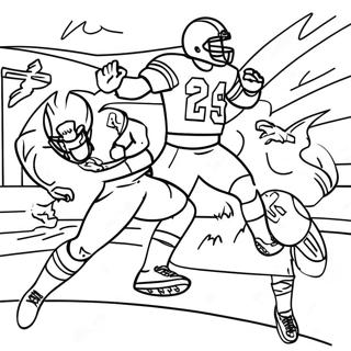 Actionfylld Super Bowl 2024 Spelscen Malarbild 80877-22731