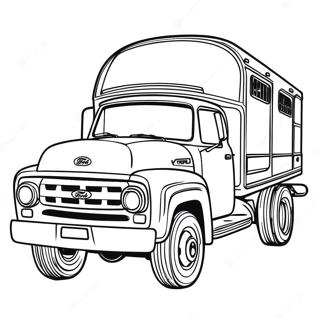 Realistisk Ford Lastbil Målarbilder