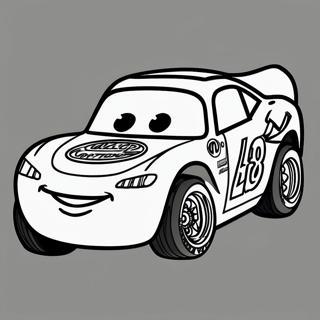 Lightning Mcqueen I Ett Lopp Malarbild 8114-1787