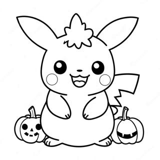 Sot Halloween Pikachu Med Pumpa Malarbild 81415-23138